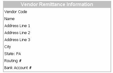Remittance Information Screen shot